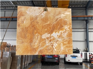China Honey Onyx Backlit Slab Tiles Background