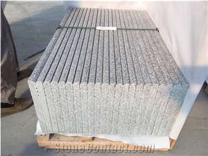 Polished Flamed G603 Granite Staircase Treads Risers Tile