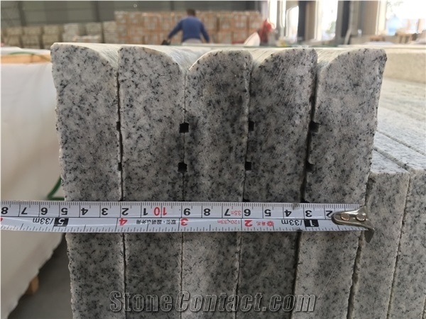Polished Flamed G603 Granite Staircase Treads Risers Tile
