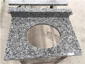 Spary White Granite Bathroom Vanity Top
