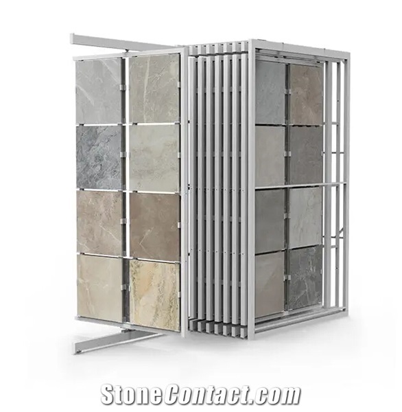 Metal Spin Sliding Display Rack For Ceramic Tiles,Big Slab