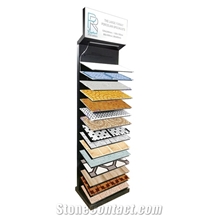 Metal Tower Display Stand For Marble Quartz