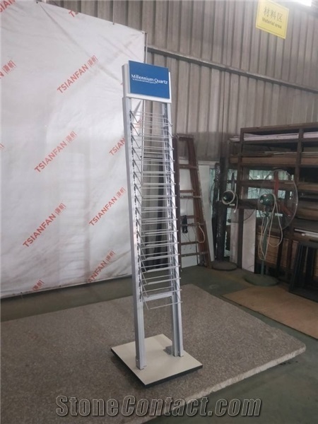 Quartz Sample Flooring Display Stand In Showroom