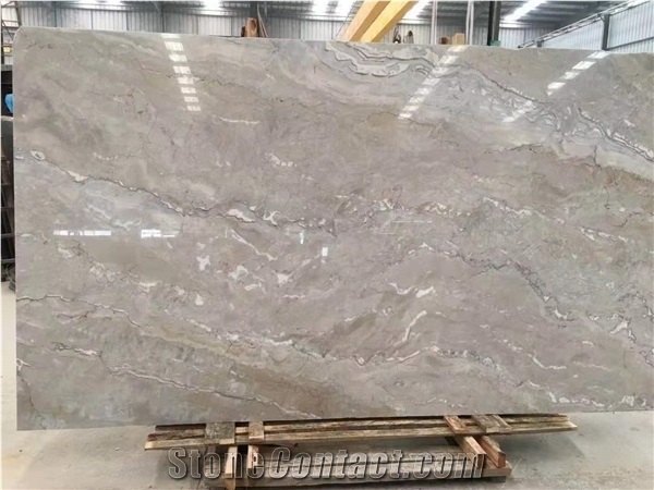 Australia Ausclouds Grey Marble Polished Stair Treads