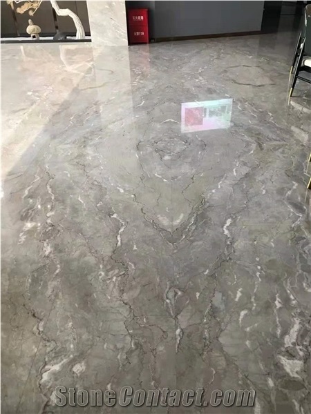 Australia Ausclouds Grey Marble Polished Stair Treads