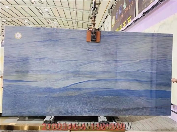 Brazil Azul Macaubas Blue Quartzite Polished Wall Slabs