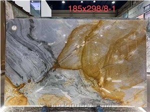 Brazil Dunhuang Murals Quartzite Multicolor Polished Slabs