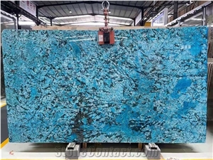 Brazil Fantasy Bule Quartzite Polished Walll Slabs & Tiles