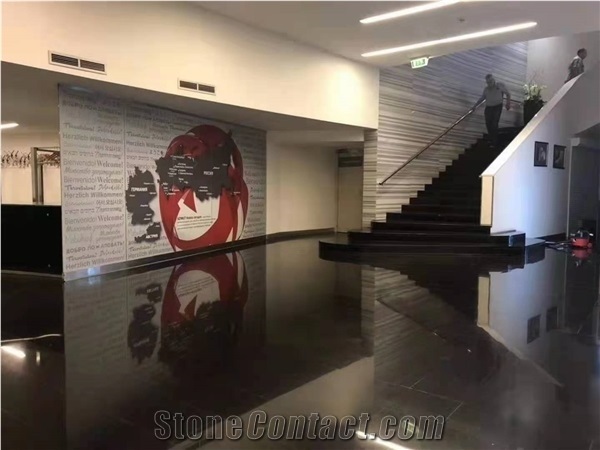 China Black Jade Marble Polished Stair Treads & Stone Steps