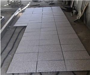 China G635 Red and G654 Black Granite Flamed Floor Tiles