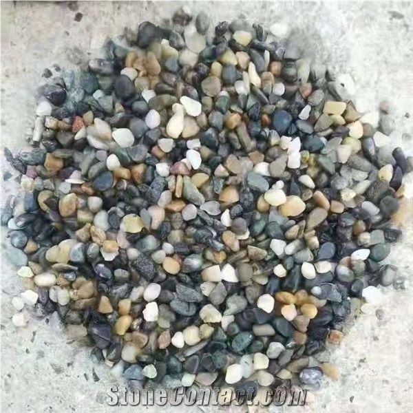 China Pure Black Mechanism Polished Pebble Stone