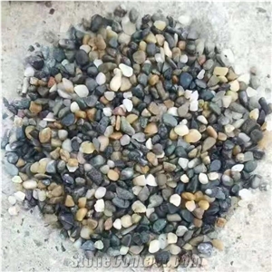 China Pure Black Mechanism Polished Pebble Stone