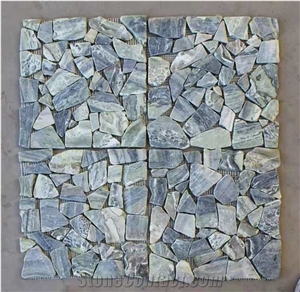 Chinese Bluish Clouds Quartzite Split Cultural Stone Tiles