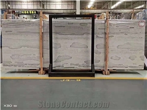 Chinese Cloud Grey Marble Honed Stair Treads