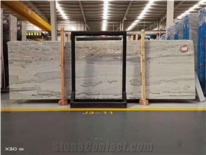 Chinese Cloud Grey Marble Honed Stair Treads