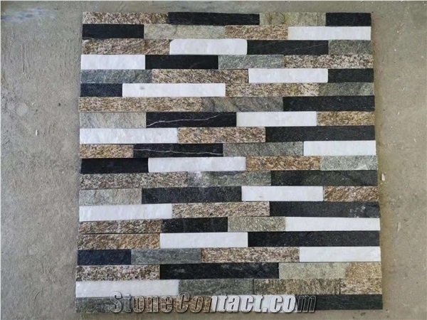 Chinese Multicolor Slate Split Cultural Stone Wall Tiles