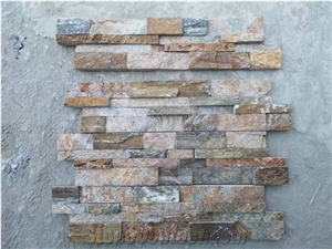 Chinese Multicolor Slate Split Cultural Stone Wall Tiles
