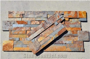 Chinese Rusty Slate Split Cultural Stone Wall Tiles