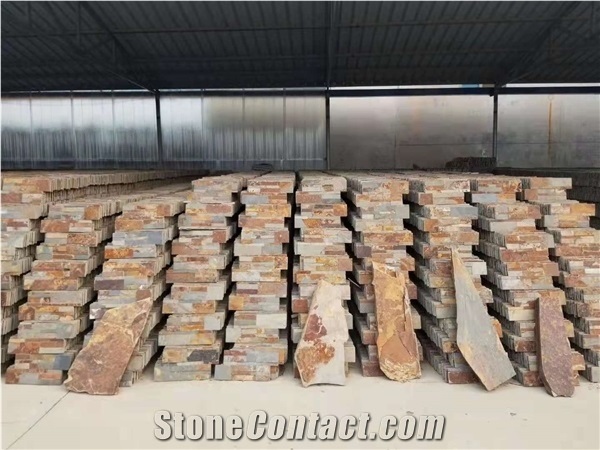 Chinese Rusty Slate Split Cultural Stone Wall Tiles