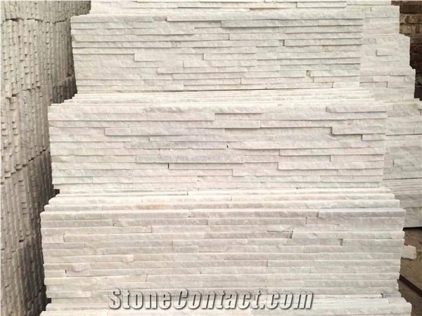 Chinese White Quartzite Split  Stone Veneer