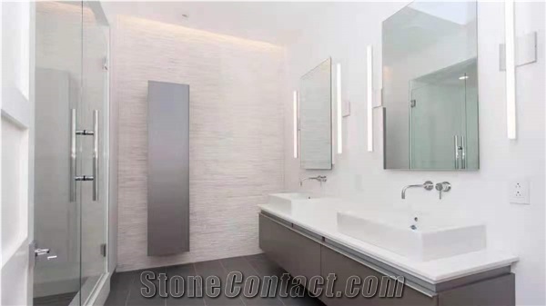 Chinese White Quartzite Split  Stone Veneer