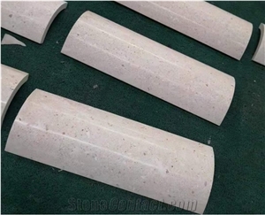Croatia Crema Pearl Limestone Beige Polished Hollow Column