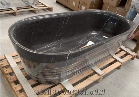 Italy Bianco Carrara Marble White Polished Stone Bathtub