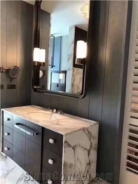 Italy Calacatta Gold Marble Polished Custom Countertops