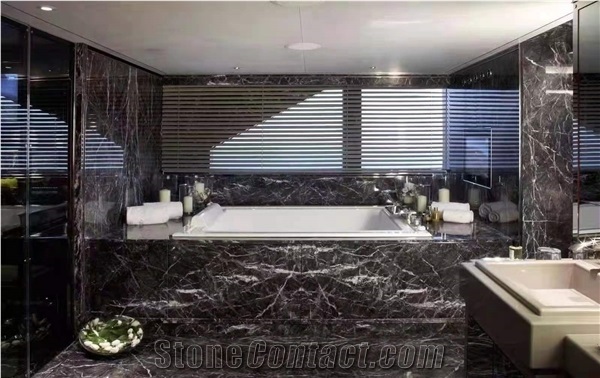Italy Grigio Carnico Marble Grey Polished Stair Treads