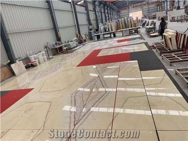 Peach Jade Yellow Onyx Polished Big Slabs & Tiles