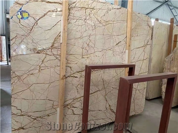 Turkey Sofitel Gold Marble Polished Stair Treads&Stone Steps