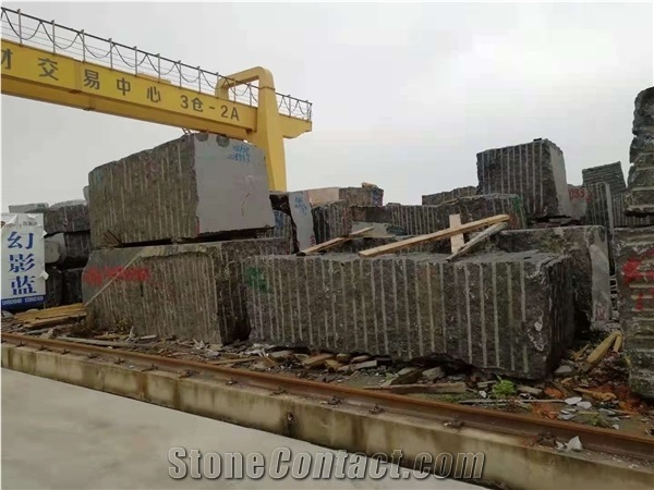 Ukraine Galactic / Aurora Blue Granite Blocks & Rocks
