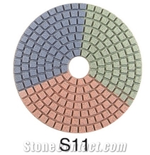 100mm 3-Step Diamond Resin Wet/Dry Polishing Pads