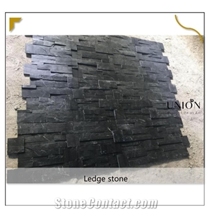 18x35jiujiang Black Ledge Stacked Stone Cultured Veneer Pane
