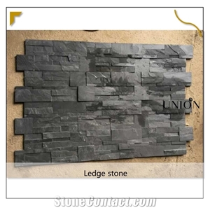 18x35jiujiang Black Ledge Stacked Stone Cultured Veneer Pane
