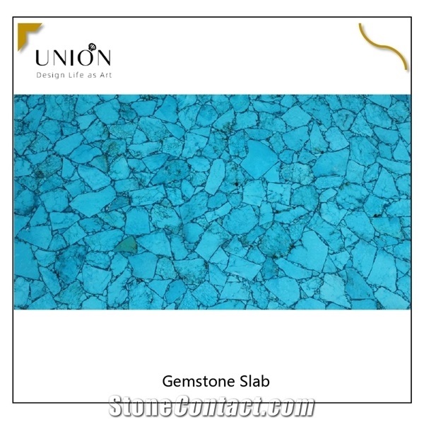 Agate Sheet Blue Agate Stone Table Panel for Countertop