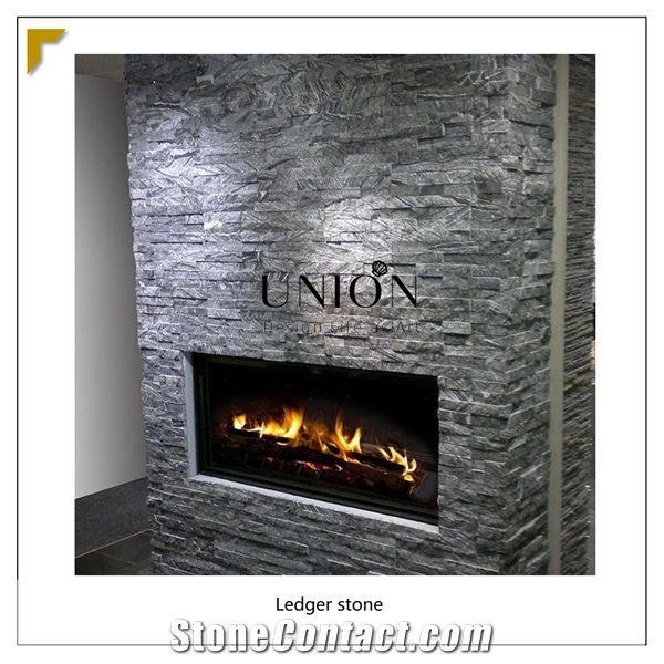 Baoding Natural Stone Black Wooden Marble 6*24" Stacke Stone