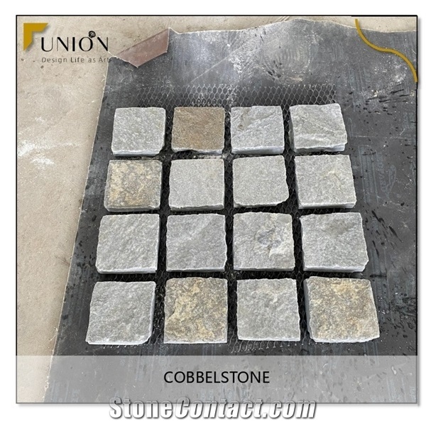 Beige Yellow Slate Flooring,Beige Slate Cobble,Pavers Setts