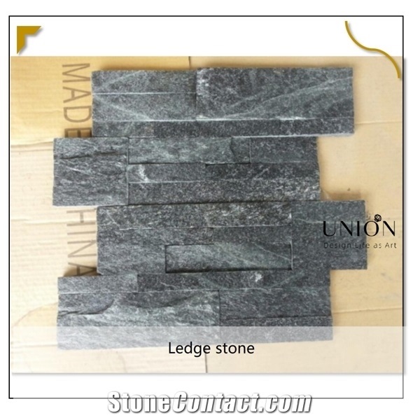 Black Quartzite Shinning Split Planet Panel Back with Mesh Z