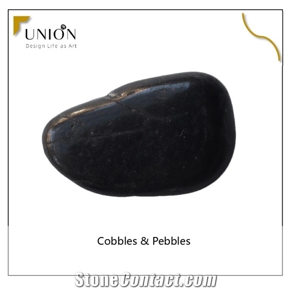 Black River Normal Polished Pebbles,Black Walkway Pebbles