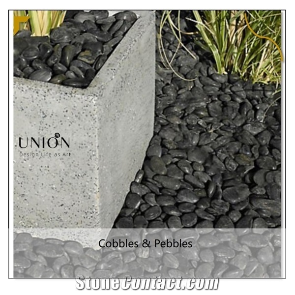 Black River Normal Polished Pebbles,Black Walkway Pebbles