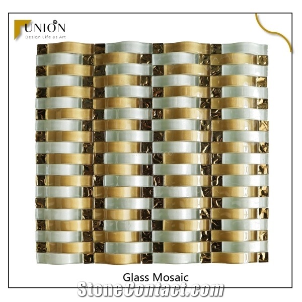 Building Construction 3d Style Iridiscent Crystal Mosaic