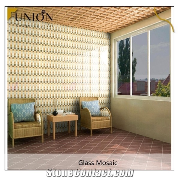 Building Construction 3d Style Iridiscent Crystal Mosaic
