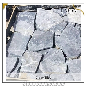 Building Stone Ledge Stone,Blue Crazy Pattern Flagstone Wall
