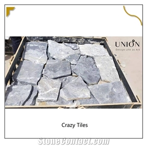 Building Stone Ledge Stone,Blue Crazy Pattern Flagstone Wall