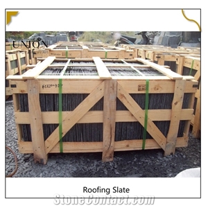 China Factory Natural Black Stone Slate Veneer Roofing Tiles