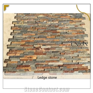 Chinese Rusty Multicolor Slate Ledger Stone Cladding Wall Panels Chinese Rusty Multicolor Slate Ledger Stone Cladding Wall Panels