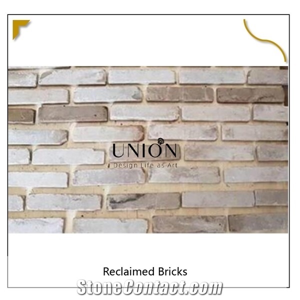 China White Reclaimed Cement Thin Brick Veneer Corners