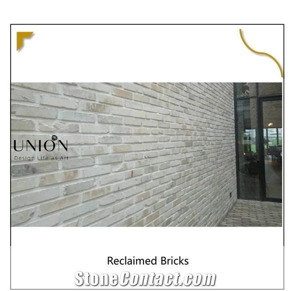 China White Reclaimed Cement Thin Brick Veneer Corners