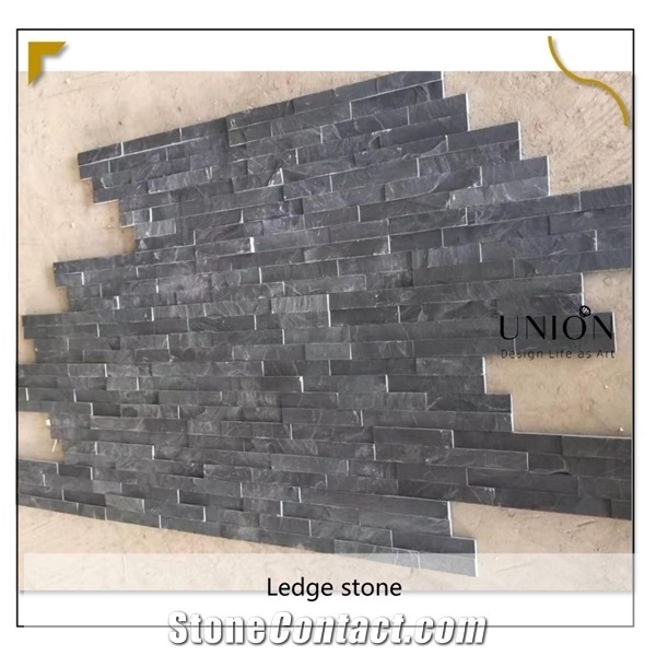 Chinese Black Slate Wall Cladding Panel Jiangxi Black Slate